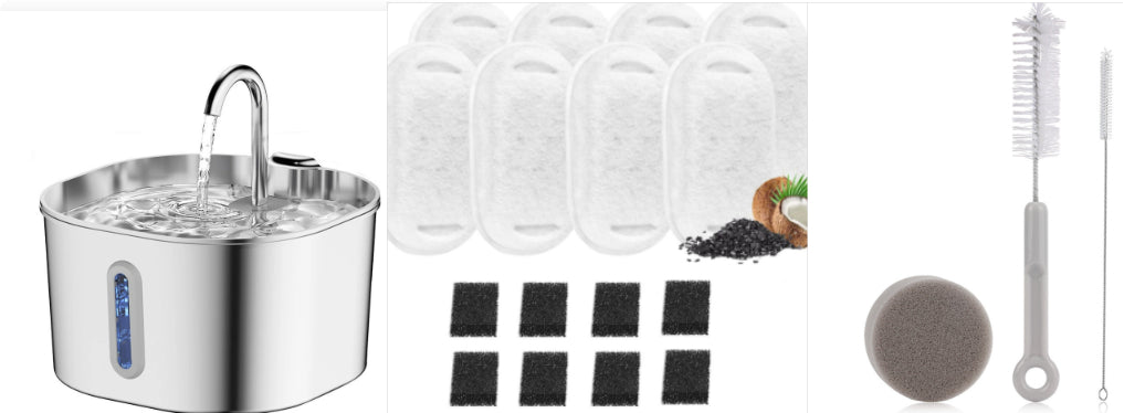 Stainless Steel Smart Pet Water Dispenser Automatic Circulation Large Capacity