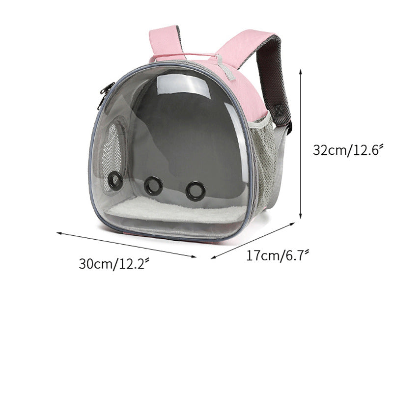 Hamster Pet Backpack Carrier Transparent Small Animal Carrier Guinea Pig Backpack Sugar Glider Ferret Pet Bag Rabbit Bunny Cage